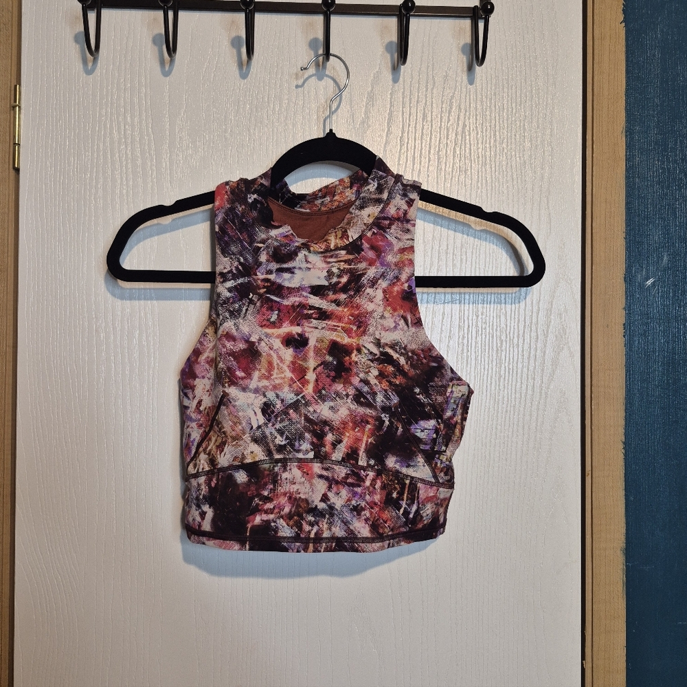 Lululemon Everlux Mesh Cropped Tank Top Urbantricity Multi Terracotta